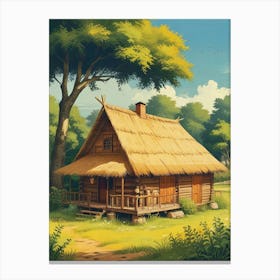House In The Countryside Canvas Print