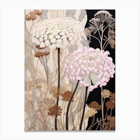 Flower Illustration Queen Annes Lace 3 Canvas Print