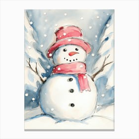 Christmas snowman  Canvas Print