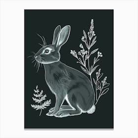 Rhinelander Rabbit Minimalist Illustration 4 Canvas Print