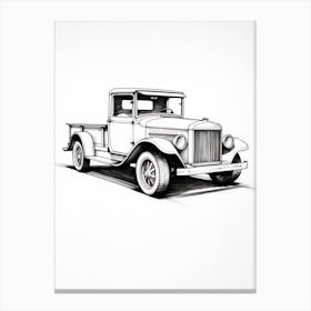 Ford Model T Line Drawing 9 Canvas Print