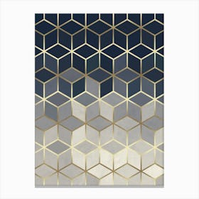 Geometry with golden lines 9 Canvas Print