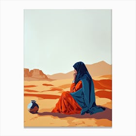 Arabian Woman In The Desert Canvas Print