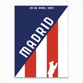 Madrid Atletico Football Spain Canvas Print
