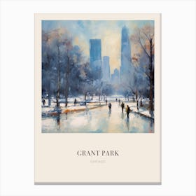 Grant Park Chicago United States 4 Vintage Cezanne Inspired Poster Canvas Print