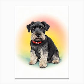 Standard Schnauzer Illustration dog Canvas Print