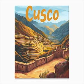 Aihrgdesign A Mid Century Modern Travel Poster For Cusco Show C4c9b78b Bb6b 4f0f B078 B21afe55c770 0 Canvas Print