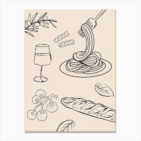 B&W Tablescape Canvas Print