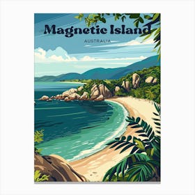 Magnetic Island Yunbenun Australia Travel Art Illustration Canvas Print