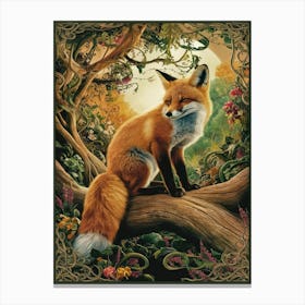 william morris Red Fox In The Forest Canvas Print