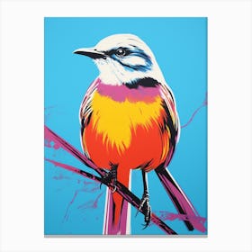 Andy Warhol Style Bird Mockingbird 3 Canvas Print