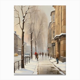 City In Winter Canvas Print