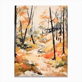 Autumn Fall Forest Pattern Painting 15 Canvas Print