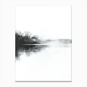 Charcoal Pencil Drawing Misty Morning Canvas Print