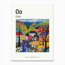 Kids Travel Alphabet  Oslo 4 Canvas Print