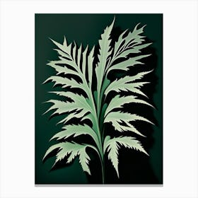 Artemisia Leaf Vibrant Inspired 1 Canvas Print