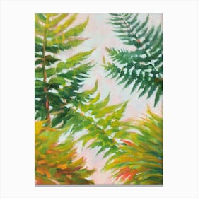 Ferns Impressionist Painting Plant Canvas Print