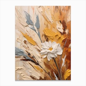 Fall Flower Painting Flax Flower 1 Canvas Print