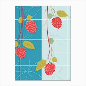 Raspberries Illustration 6 Canvas Print