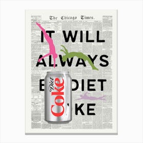 IT WILL ALWAYS BE DIET COKE! Trendy newspaper bar cart decor Toile