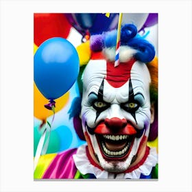 Very Creepy Clown - Reimagined 20 Canvas Print