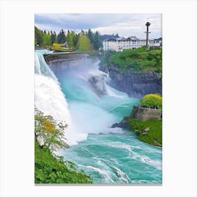 Rhine Falls, Switzerland Majestic, Beautiful & Classic (3) Canvas Print