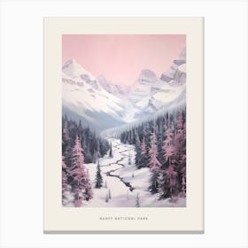 Dreamy Winter National Park Poster  Banff National Park Canada 1 Canvas Print