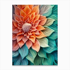 Dahlia Flower Canvas Print