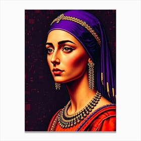 Medival Egyptian Woman Portrait Canvas Print