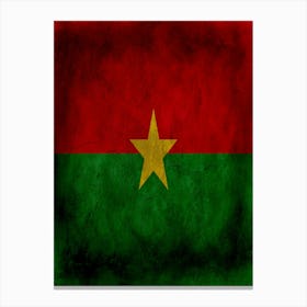 Burkina Faso Flag Texture Canvas Print