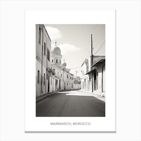 Poster Of Nazareth, Israel, Photography In Black And White 1 Canvas Print