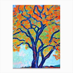 Willow Oak 2 tree Abstract Block Colour Canvas Print