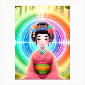 Creative Geisha Illustration 68 Canvas Print