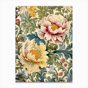 Victorian Floral Wallpaper 5 Canvas Print