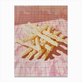 Pink Breakfast Food Cheese Straws 1 Canvas Print