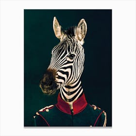 Zebra Portrait Canvas Print