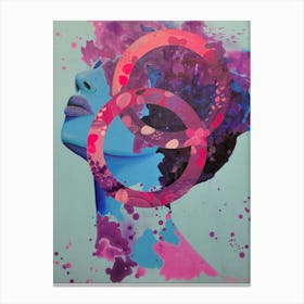 Floral Abstract Woman Portrait Leinwandbild