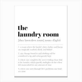 Laundry Definition Canvas Print