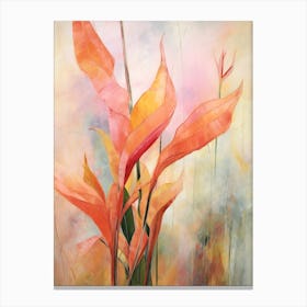 Fall Flower Painting Heliconia 2 Canvas Print