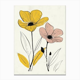 Berlin Flower Market Boho Minimalist Style 1 Canvas Print