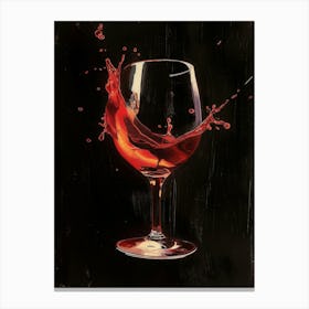 A Melting Glass Of Red Wine Canvas Print