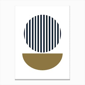 Gold And Black Stripes Canvas Print