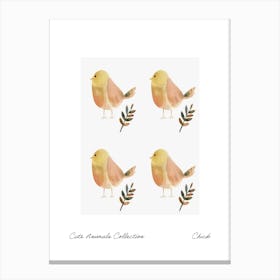 Cute Animals Collection Chick 4 Canvas Print