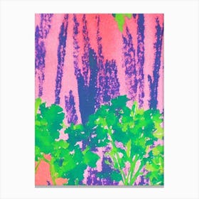 Arugula 2 Risograph Retro Poster vegetable Canvas Print