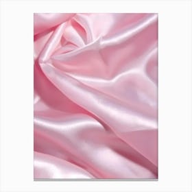 Pink Satin Fabric Canvas Print