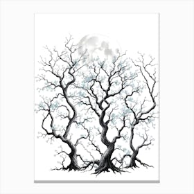 Moonlit Trees 2 Canvas Print