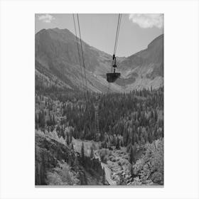 Aerial Tram Leading From Mine To Mill, Topography Is Such That This Is The Most Efficient Means Of Transporting Ore Ove Canvas Print