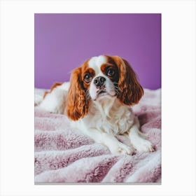 King Charles Spaniels.Generated AI. Wall Art Print Toile