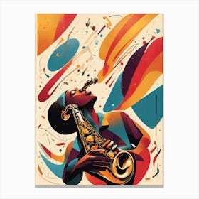 Default Abstract Poster Art For A Jazz Music Performance With 0 Canvas Print