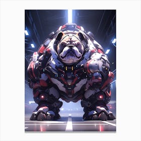 Bulldog In Space 4 Canvas Print